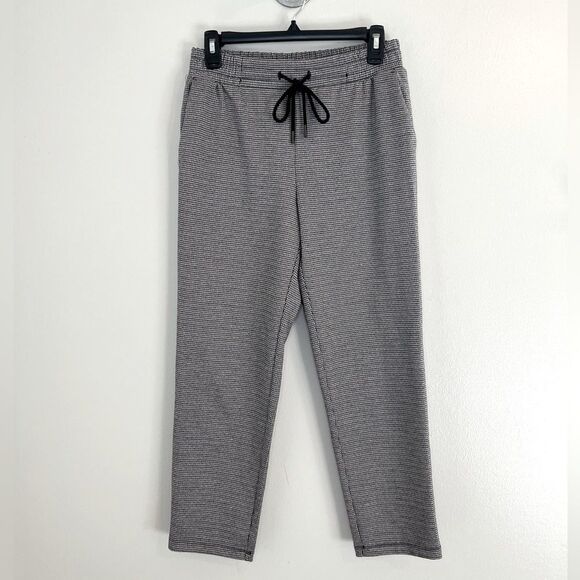 A New Day Brown Black Houndstooth Casual Pull On Ankle Pants Size XS - Picture 1 of 7